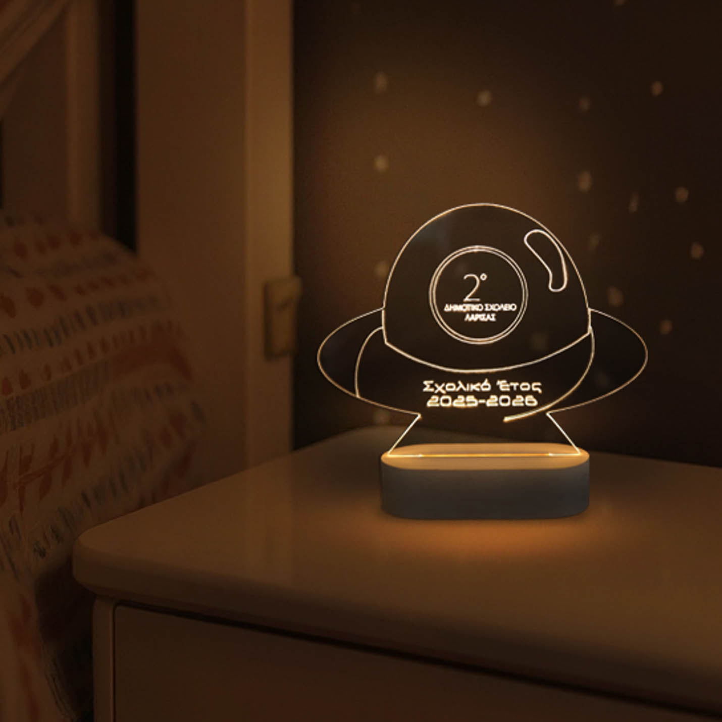 Φωτιστικό plexiglass ιπτάμενος δίσκος